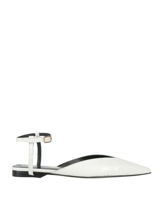 Patrizia Pepe White Ballet Flats