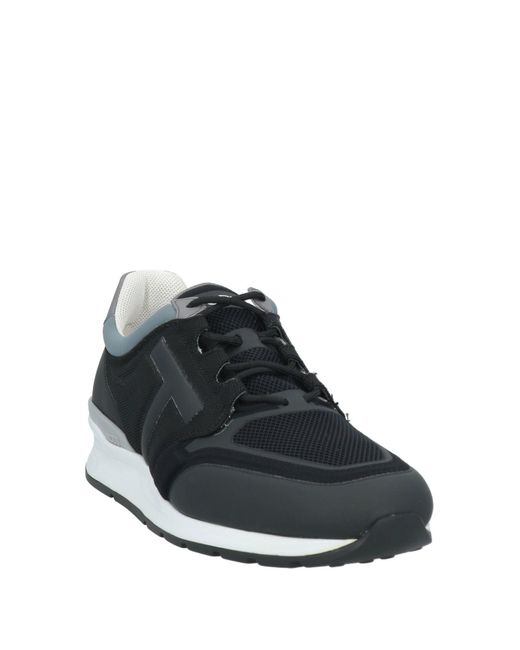 Tod's Black Sneakers Soft Leather, Textile Fibers for men