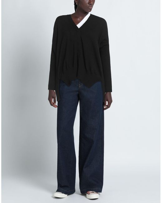 Pierantonio Gaspari Black Cardigan Virgin Wool