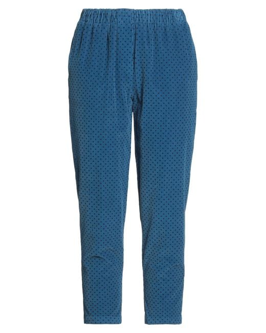 ROSSO35 Blue Pants Cotton, Elastane