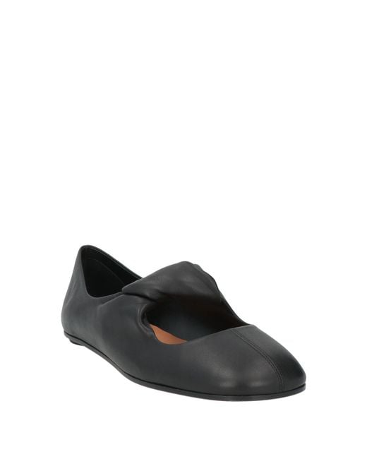 McQueen Black Ballet Flats