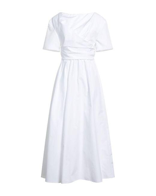 Del Core White Midi-Kleid