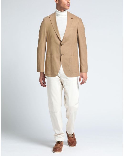 Sartoria Latorre Natural Blazer Wool, Nylon for men