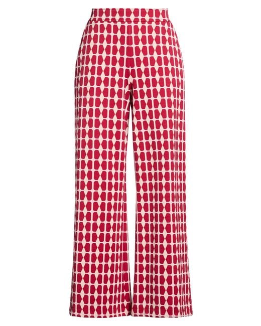 Maliparmi Red Garnet Pants Viscose, Polyamide, Elastane