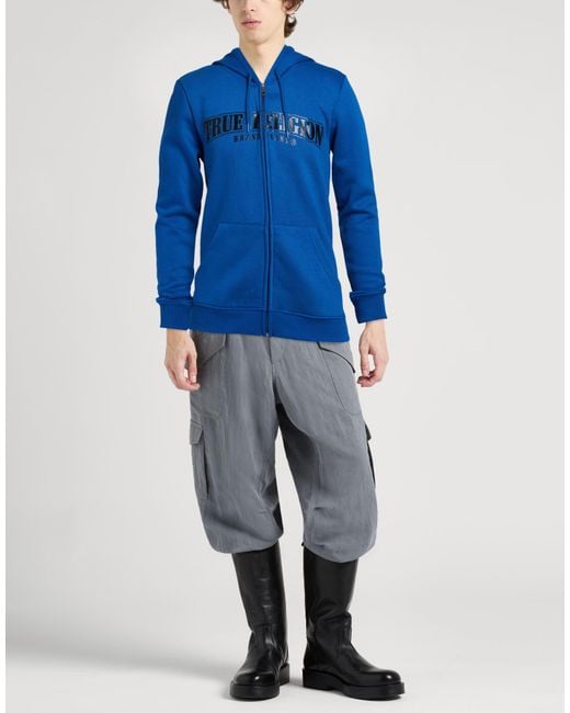 True Religion Blue Sweatshirt Cotton, Polyester for men