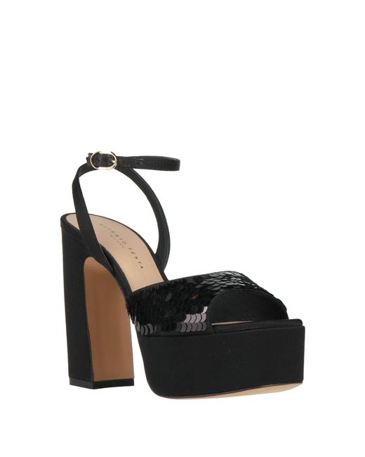Roberto Festa Black Sandals Textile Fibers