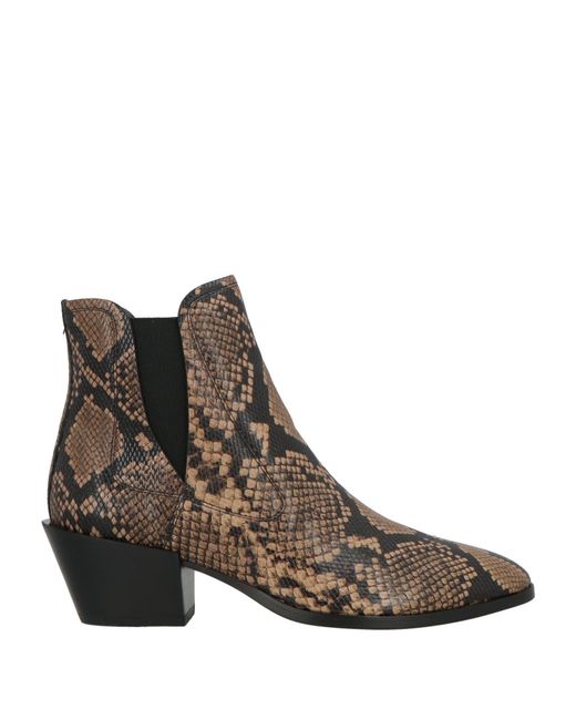 Hogan Brown Ankle Boots Leather