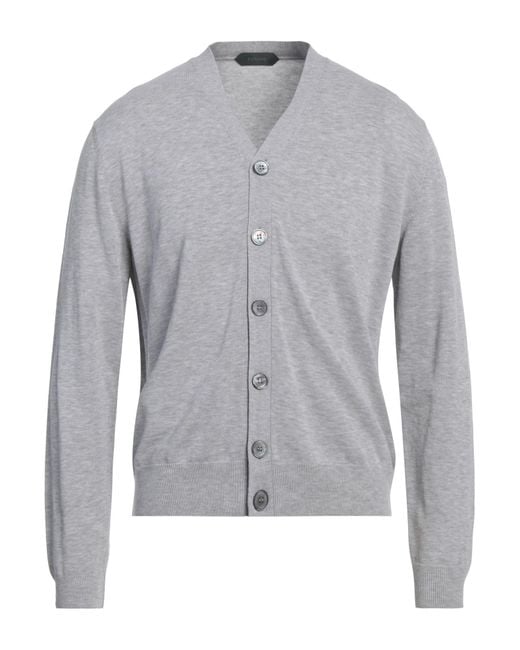 Zanone Men's Gray Cardigan