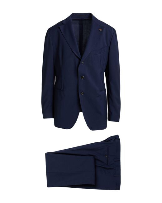 Gabriele Pasini Blue Midnight Suit Polyester, Wool, Elastane for men