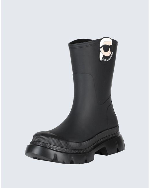 Karl Lagerfeld Black K/ikonik Nft Trekka Rain Boots