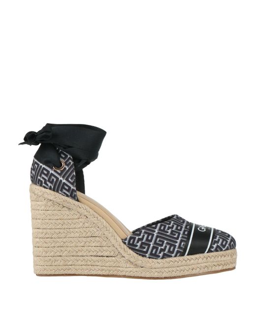Gaelle Paris Black Espadrilles Textile Fibers