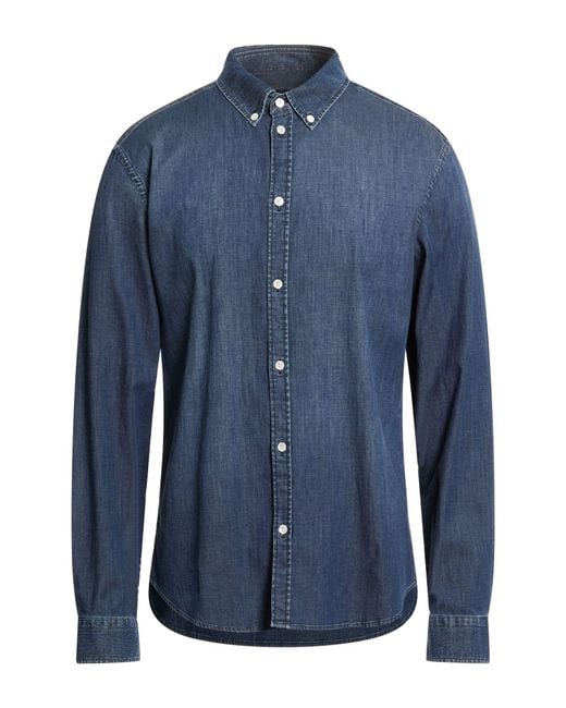 Dondup Blue Denim Shirt Cotton, Elastane for men