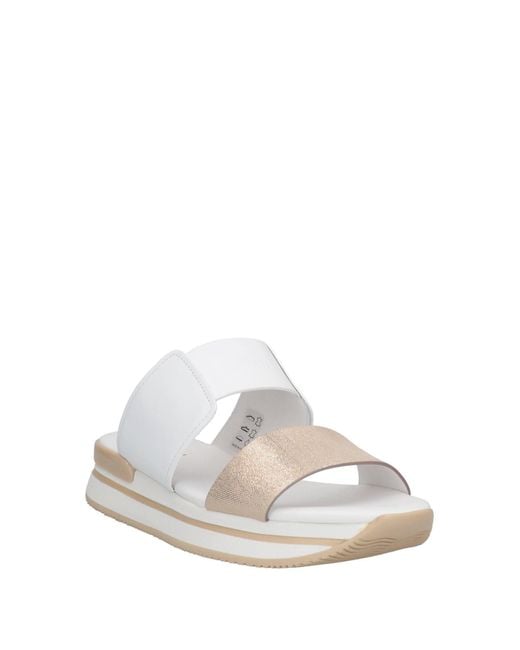 Hogan White Sandals