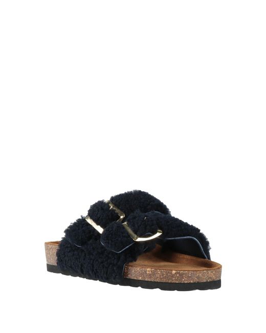 Post & Co Black Sandals Shearling