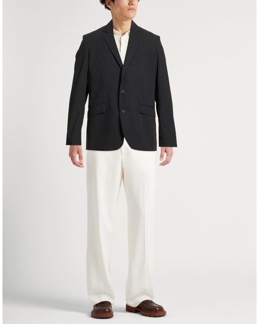 Rag & Bone Black Charcoal Blazer Virgin Wool, Polyester, Viscose for men