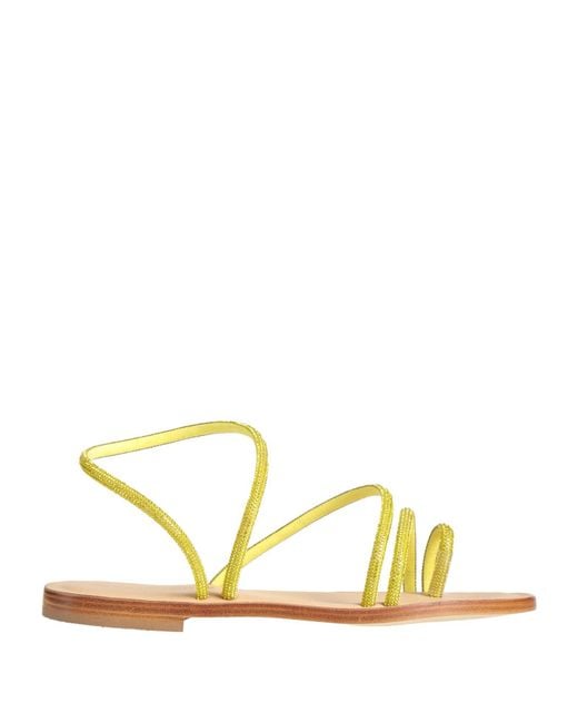 DG POSITANO Metallic Thong Sandals