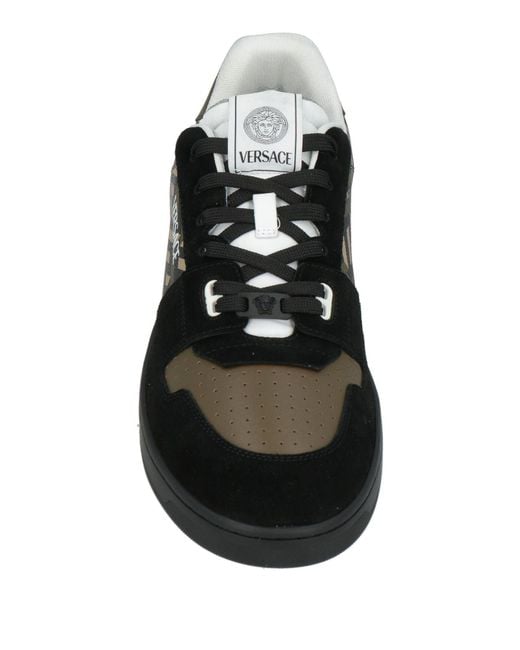 Versace Black Sneakers Leather for men