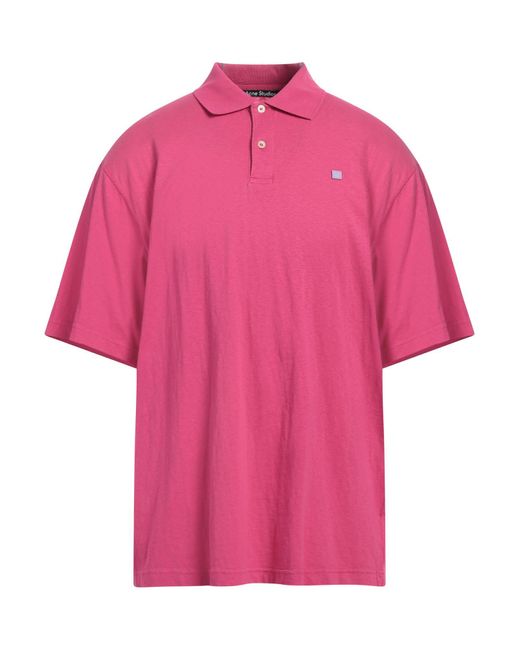 Acne Pink Polo Shirt for men