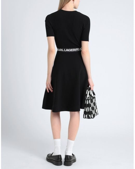 Karl Lagerfeld Black Midi-Kleid
