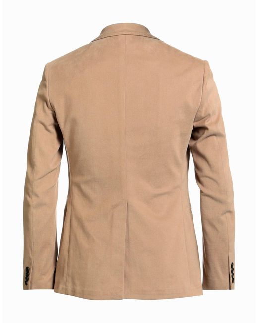 Tonello Natural Camel Blazer Cotton, Elastane for men