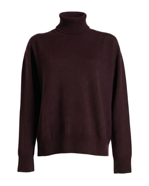 Gentry Portofino Brown Plum Turtleneck Cashmere