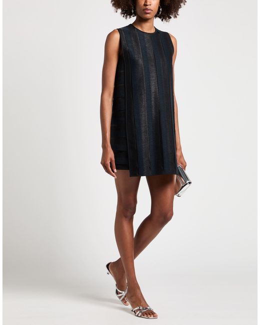 MSGM Black Mini Dress Polyamide, Cotton