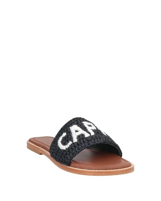 De Siena Black Sandals Natural Raffia