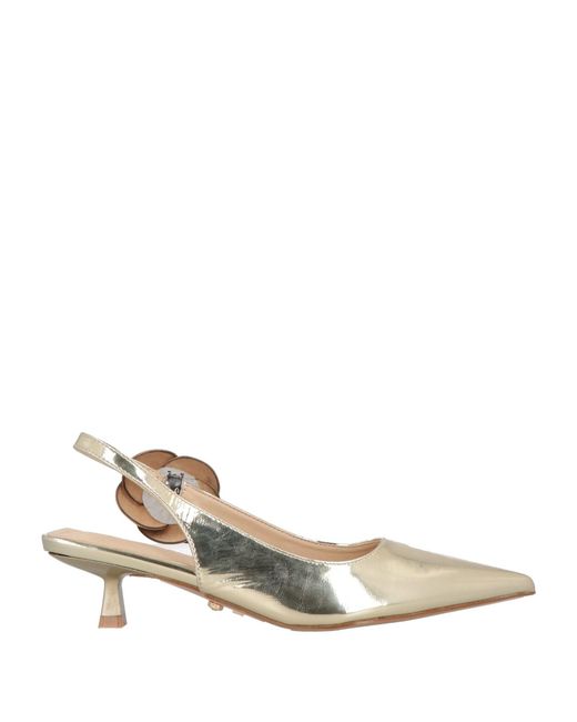 Twenty Four Haitch Metallic Pumps