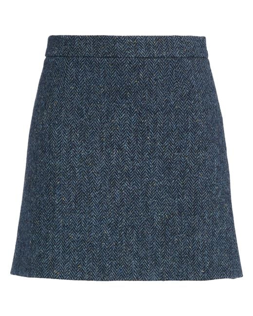 Paul & Joe Blue Mini Skirt Virgin Wool