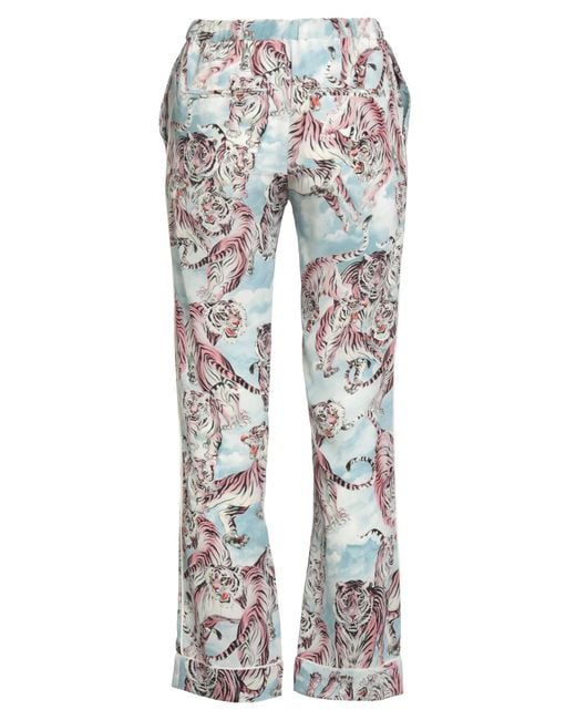 Valentino Garavani Blue Pants Silk