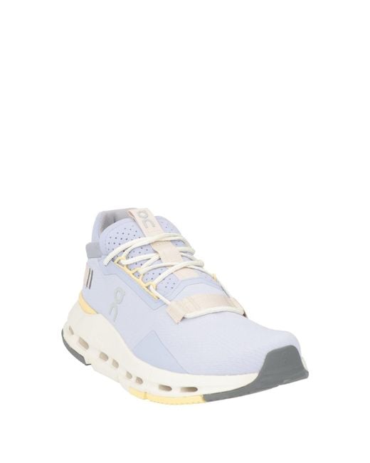 On Shoes White Lilac Sneakers Textile Fibers