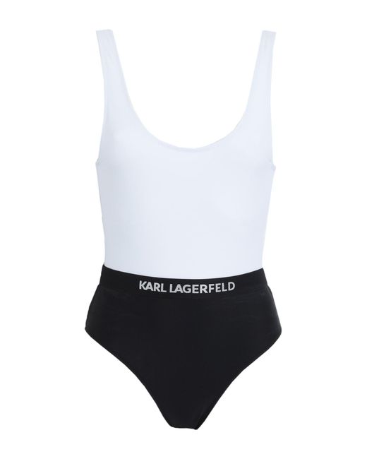 Karl Lagerfeld White One-piece Swimsuit
