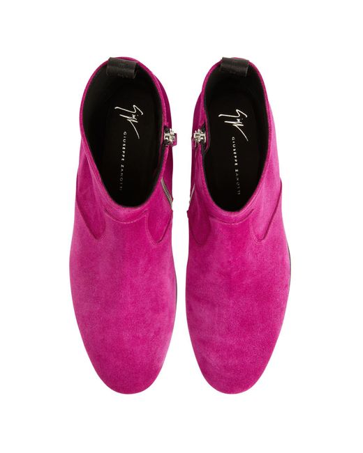 Giuseppe Zanotti Stiefel aus Wildleder in Pink für Herren