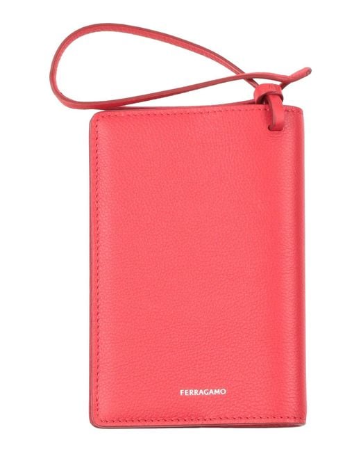 Ferragamo Pink Document Holder Calfskin for men