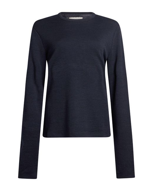 Officine Generale Blue Midnight Sweater Wool, Polyester