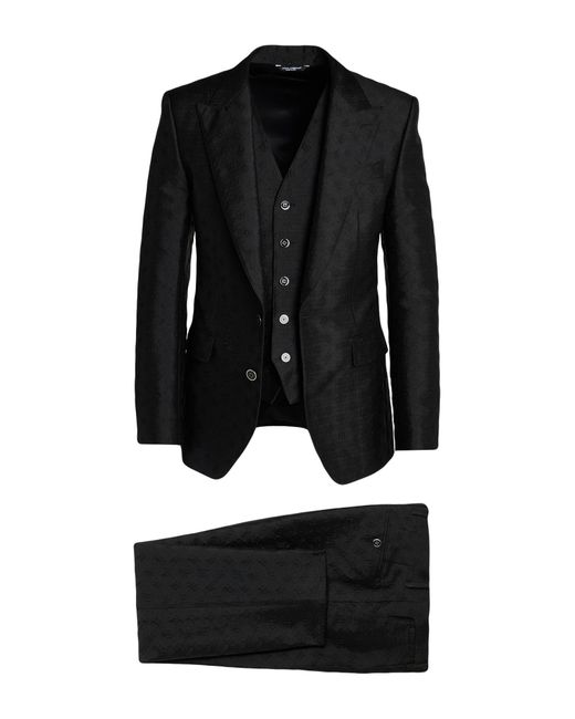 Dolce & Gabbana Black Suit Polyester, Polyamide for men