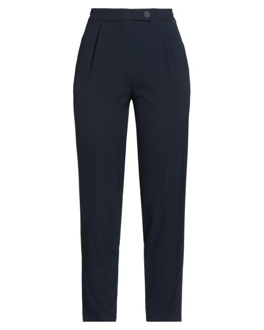 Rebel Queen Blue Pants Polyester, Elastane