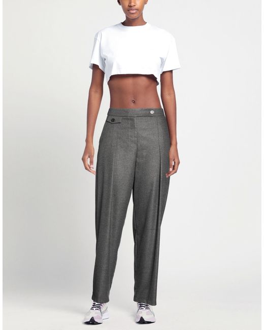 Please Gray Pants Polyester, Viscose, Elastane