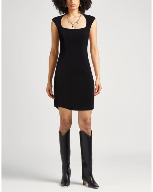 DIVEDIVINE Black Mini Dress Polyester, Elastane