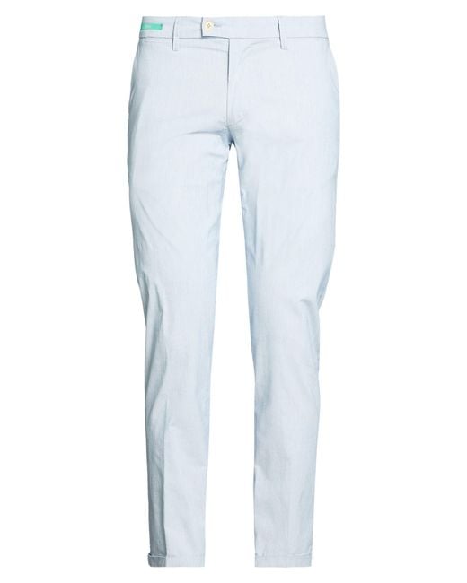 RE_HASH Blue Pants Lyocell, Cotton, Elastane for men