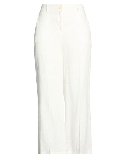 Pennyblack White Pants Linen