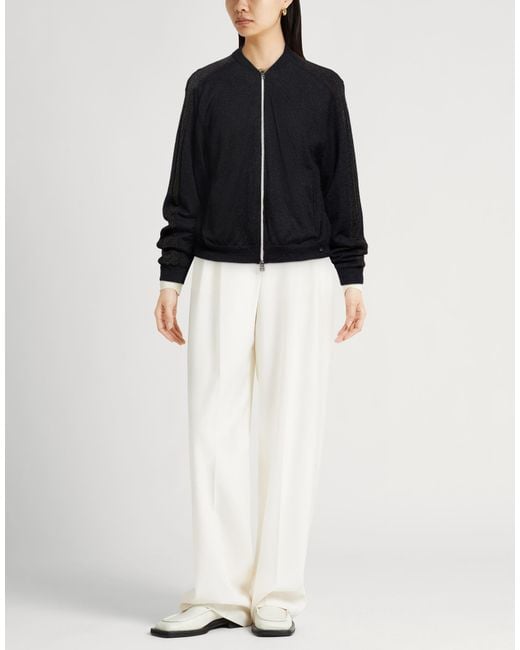 Herno Black Cardigan Mohair Wool, Alpaca Wool, Polyamide