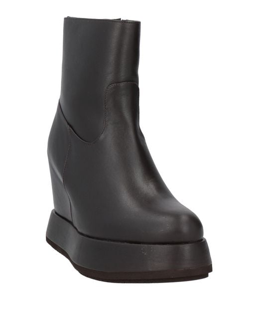 Paloma Barceló Black Ankle Boots Leather