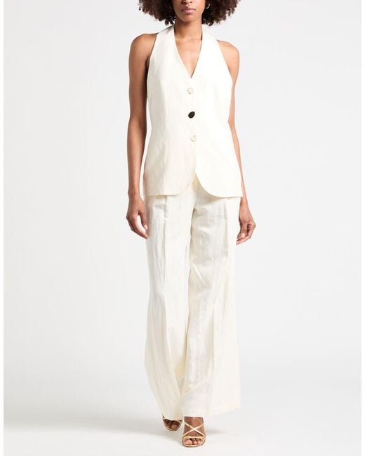 Kocca White Ivory Co-Ord Viscose, Linen