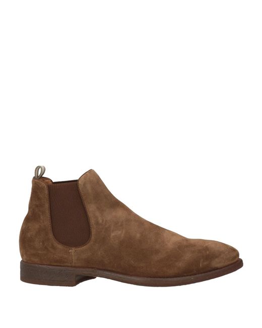 Officine Creative Brown Ankle Boots Leather for men