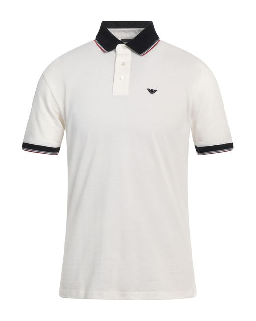 Emporio Armani White Polo Shirt Cotton for men
