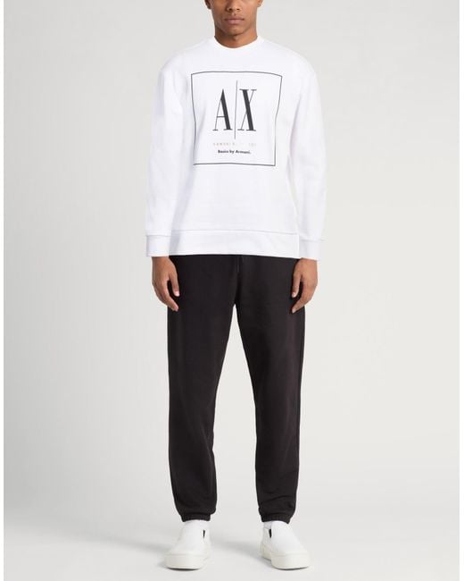 ARMANI EXCHANGE White Sweatshirt Cotton for men