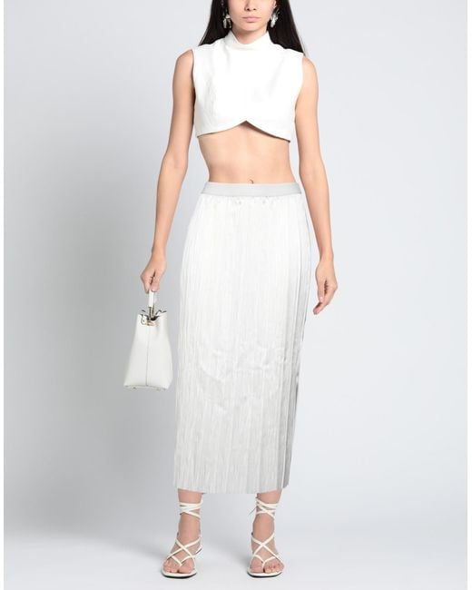 Roberto Collina White Midi Skirt
