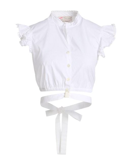 Maison Common White Top Cotton, Polyamide, Elastane