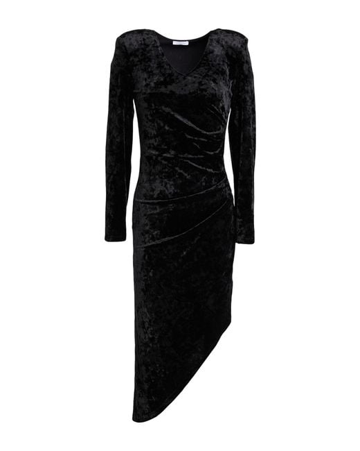 Patrizia Pepe Black Midi Dress Polyester, Elastane